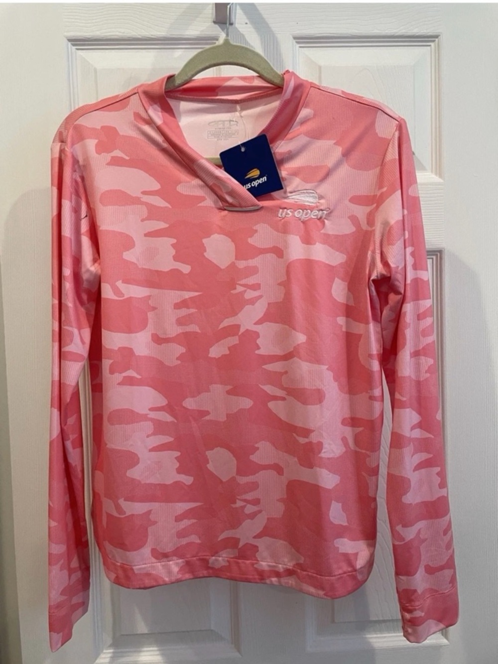 Garb Girls US OPEN Mariah Pink Camo L/S Shirt 50+ UPF Size XL NWT
